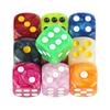10pcs 6-Sided Game Dice 16mm Marble Acrylic D6 Dice Set for DND, RPG,Table Board Game or Teaching Math
