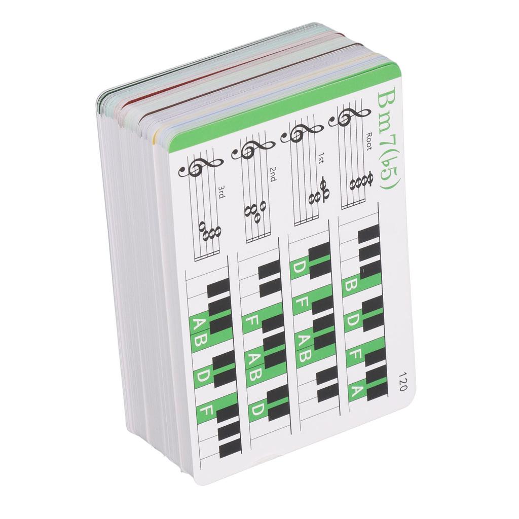 Music Flash Cards Colored Copper Plate Paper Piano Color Coded Flash Cards for Beginner