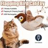 Interactive Cat Toy Flapping Bird with Catnip Rechargeable Simulation Bird Cat Toys Touch Activated Fluffy Plush Toys for Cats