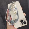 Phone Charms Wrist Strap 3-in-1 Beaded Phone Lanyard Jewelry with Tether Tab,Folded Length: 14cm