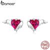 100% 925 Silver & Zircon Earring New Guardian Hearts Earring For Women Silver Jewelry