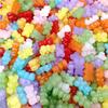 High Quality Handmade Accessories Vertical Hole 10pcs Bracelet Necklace Hairpin Material Candy Color Jelly Bear Beads Fashion DIY Luminous