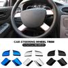 4Pcs Car Interior Steering Wheel Trim Cover Sticker for Ford Focus MK2 2005 2006 2007 2008 2009 2010 2011 Decoration Accessories