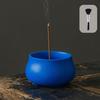Nannlia Incense Burner, Stylish Mini Buddhist Altar Ceramic Incense Stick Holder, Incense Holder, Simple Design (Blue)