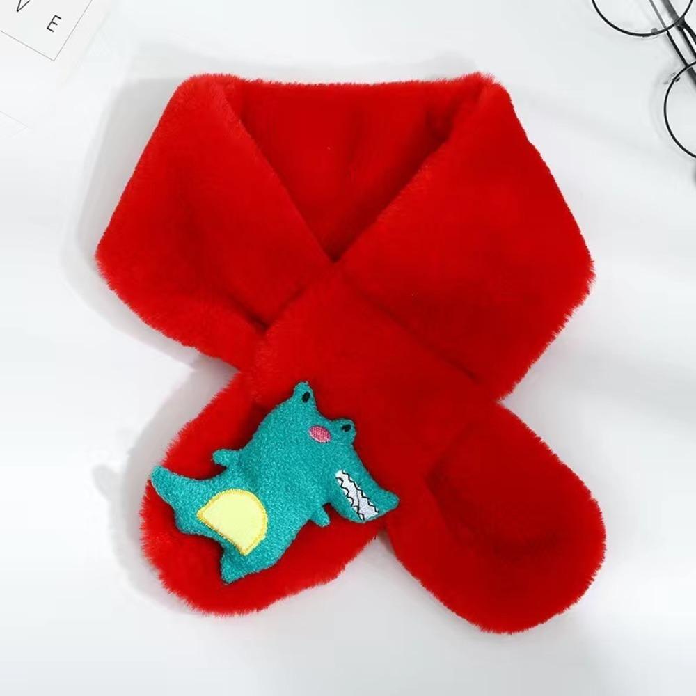 Thick Children Scarf Soft Cold-Proof Collar High Quality Bear Cross Scarf  Autumn Winter