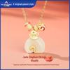 Natural Hetian Jade Elephant Necklace, Women's Fashion, S925 Silver, Lucky Coin Bag Pendant, Exquisite Clavicle Chain.