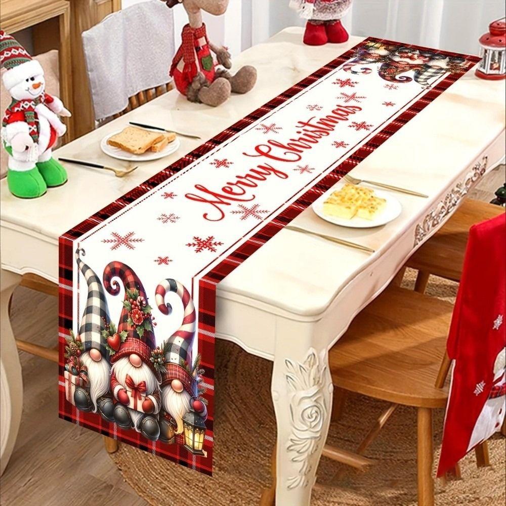 New Year Xmas Table Flag Cover Santa Claus Christmas Tablecloth  Christmas Party