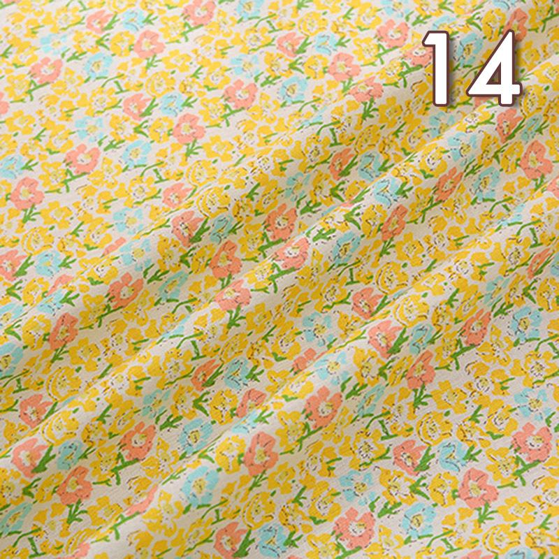 100*150cm Pastoral Style Small Floral Printed Cotton Fabric Summer Thin Flower Fabric For DIY Dress Patchwork Sewing Accessories
