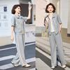 2025 Summer Fashion Sportswear: Casual Two-Piece Jacket Set for Middle-Aged and Elderly Women