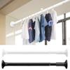 Retractable Clothes Drying Rod No Drill Anti-slip Side Pad Strong Load Bearing Adjustable Bedroom Bathroom Shower Curtain Tension Pole