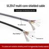 UL2547 Shielded Multi-core Control Cable, 22-28 AWG, 5-8 Core, Pure Copper Audio/Signal Wire