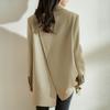 Fashionable Loose Fit Woolen Coat for Women Autumn Winter Long Korean Style Jacket