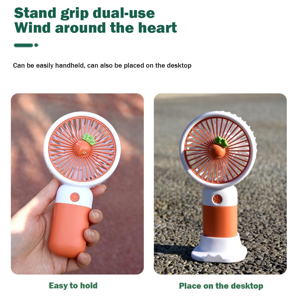 Desktop Table Cooling Fan with Detachable Base Personal Cooling Fan Cute Design Desk Cooling Face Fan for Indoor Outdoor Travel
