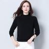 Women's Semi-High Neck Solid Color Loose Knit Sweater