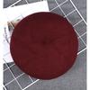 New Women's Korean Style Fashionable Spring Autumn Yarns Beret Hat Solid Color Thickened Warm Vintage Artistic Hats