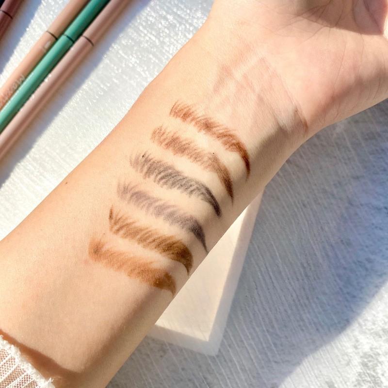 Double Head Eyebrow Pencil Small Triangle Slim Long-lasting Waterproof and Sweat Proof Natural Three-dimensional Color Student Makeup Beauty Products