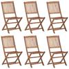 Day and Night - Day and Night Folding Outdoor Chairs 6 Units Solid Acacia Wood