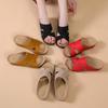 Foreign Trade Large Size 2025 Summer New Slope Heel Middle Heel Open Toe Cross Solid Color 35-43 Size Women's Slippers