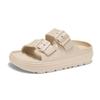 Fashion Smile New Summer Platform Women's Slippers Outdoor Double Buckle Embellished Sandals Non-slip Breathable Soft-soled Beach Shoes