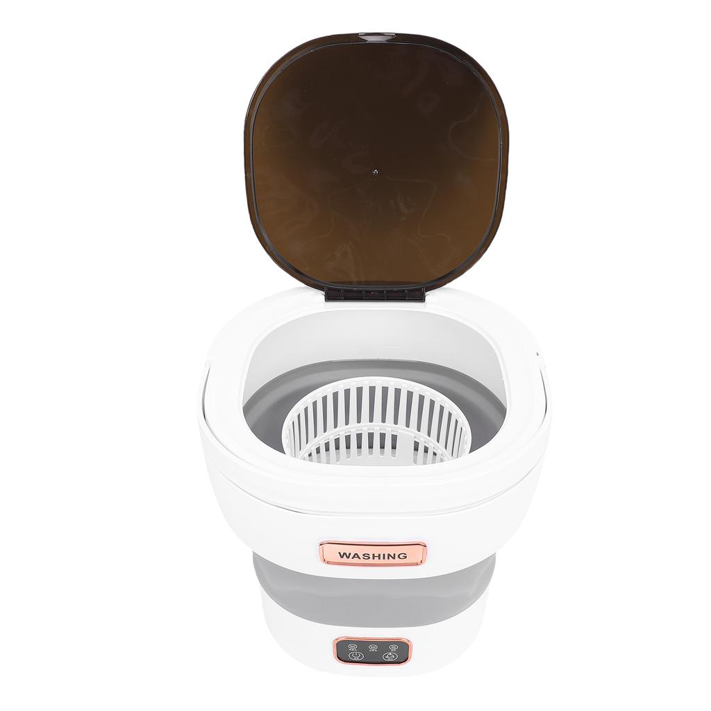 Portable Washing Machine 12L Mini Foldable Washer Gentle Spin Dry Automatic Drainage for Apartments Dormitories Hotels