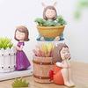 Cute Beautiful Combo Pack Of 4 Resin Girls Succulent Planter Pots Decorative Showpiece - 12 Cm (Polyresin, Multicolor)