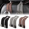 Suede Dual Hooks Universal Car Seat Back Headrest Hook Bag Bottle Sundries Storage Hanger Car Vehicle Organizer Holder Mount Auto Interior Accessories