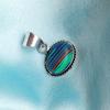 Rainbow Calsilica Gemstone 925 Sterling Silver Plated Oval Pendant Jewelry NST-J2H29489