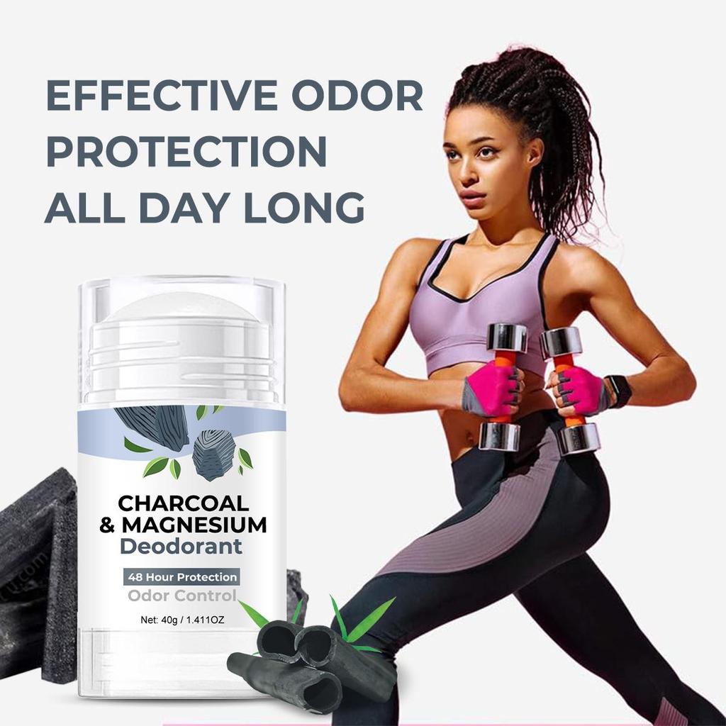 Charcoal & Magnesium Deodorant Stick - Keep Your Underarms Fresh and Reduce Odors - Deodorant for Women & Men