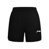 Breathable Lightweight Sports Elastic Mid-Waist Casual Shorts Women Shorts Black AAPU170-1