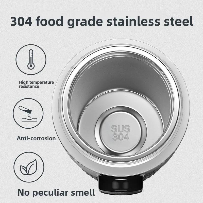 12В 24В Электрический чайник для автомобиля с подогревом 500 мл Кружка-нагреватель из нержавеющей стали Быстрый нагрев Стакан для воды для внедорожника Грузовика Кемпинга Путешествий Чайник