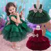 Baptism Sequin Big Bow Baby Girl Dress 1st Birthday Party Wedding Evening Princess Dress 3M-5T Years