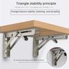 Dinite Stainless Steel Folding Shelf Bracket 