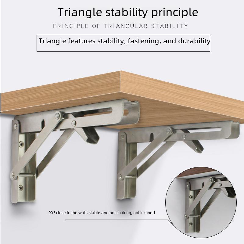 Dinite Stainless Steel Folding Shelf Bracket