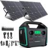 Power Station Power Generator 1000W(Peak 1500W) SWAREY S1000 725.76Wh Solar Generator Power Bank Charger With 2x 100W Solar Panel