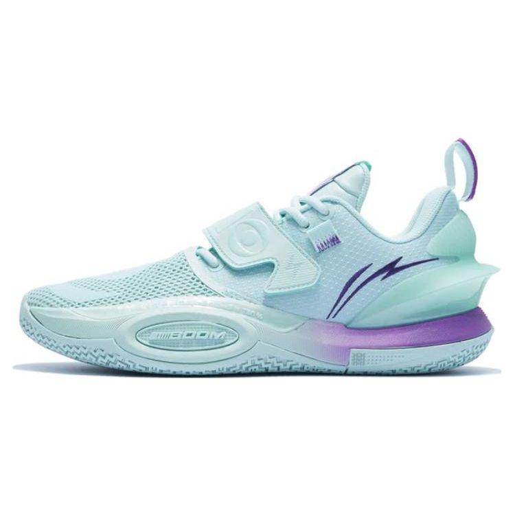 Li Ning All City 10 V2 Cold Blood Cushioning Anti-Slip Rebound Low-Top Basketball Shoes Men Basketball Shoes Water-Wave-Green ABAS059-4