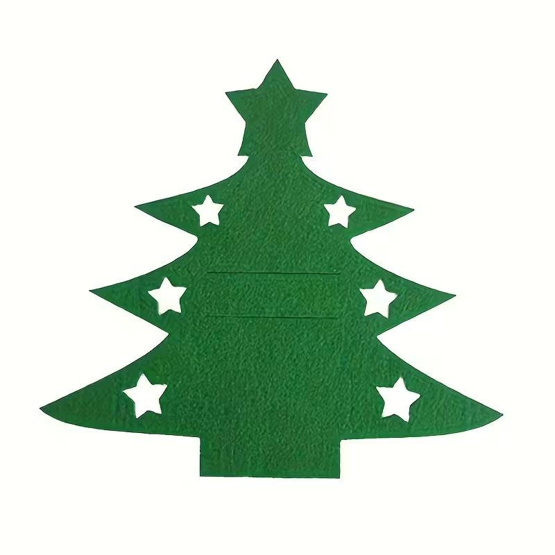 1-20PCS Christmas Tableware Set - Felt Silverware Pockets with StarDesign for Holiday PartiesChristmas Table Decor CutleryHolder