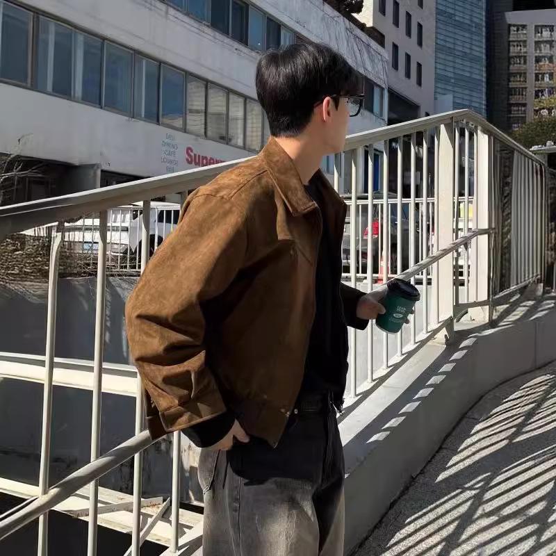 Мужская ретро-куртка свободного кроя в японско-американском стиле — повседневный стиль весна/осень