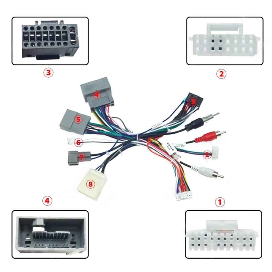 16 PIN Android Radio Power Cable Adapter For Honda Civic CRV 12-15 W/ Canbus Box