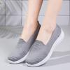 Shoes Women's 2025 New Breathable Low-heeled Walking Shoes Women's Casual Fly-woven Shoes One-pedal Middle-aged and Elderly Mother Shoes