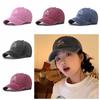 Solid Color Peaked Cap Embroidered Sunscreen Sun Hat Retro Cherry Baseball Cap  Hiking
