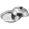 Yoshikawa Visible! Steamer for Frying Pans (24-26cm), with Glass Lid, Steaming Plate, Simply Place On Frying Pan, Stainless Steel, Steam Food, Tsubame