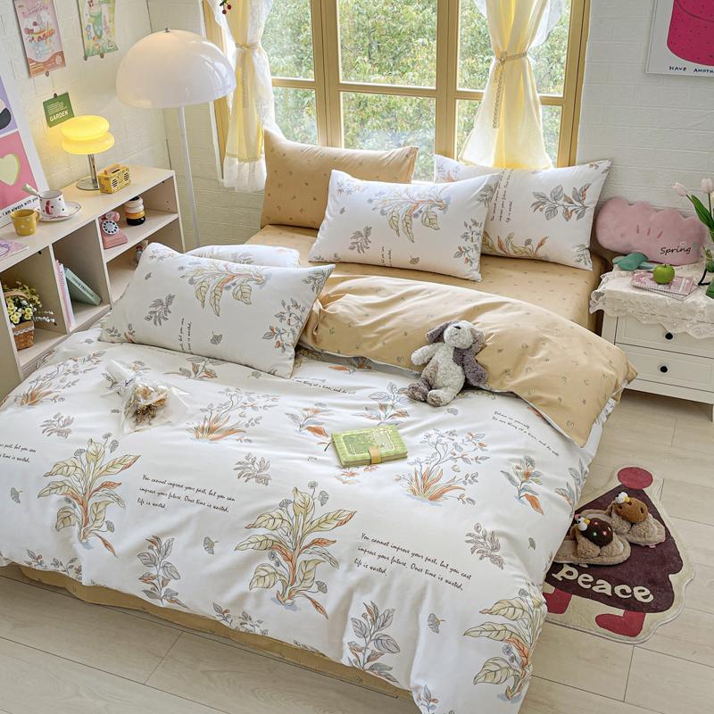 Элегантный синий цветочный узор пододеяльник комплект 100% хлопок мягкий приятный для кожи комплект постельного белья размера Queen одеяло чехол наволочки