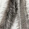 1M Fluffy Trim Imitation Raccoon Artificial Fur Stripe Decoration New Big Fur Collar