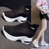 Women's Shoes with High Platform Soles Light Breathable Mesh Shoes Running Shoes