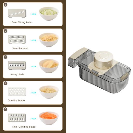 Fruit And Vegetable Chopper Stainless Steel Food Cutter Slicer Multifunctional Veggie Chopper