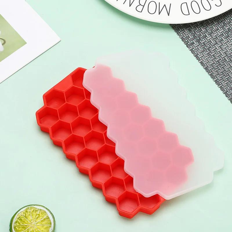 1PCS Silicone Ice Cube Mold 148 Cube Large-capacity Ice Trays Food Grade Maker BPA Free Reusable Ice Maker with Lids