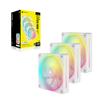 CORSAIR iCUE LINK LX120 RGB Starter Kit 120mm PWM PC Case Fan Dual Light Loop Triple Pack White CO-9051030-WW