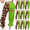 Women's Casual Fashion Christmas Printed Casual Sweatpants Elastic Waist Drawstring Pants