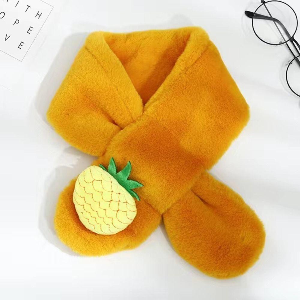 Thick Children Scarf Soft Cold-Proof Collar High Quality Bear Cross Scarf  Autumn Winter