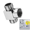 3-Way G1/2 Outlet Shower Diverter Valve T-Adapter Shower Hose Tap Splitter Brass Bathroom Faucet Water Separator Tap Connector